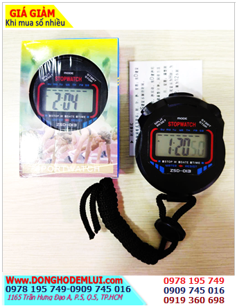 Stopwatch ZSD-013, Đồng hồ Bấm giờ /Bấm giây thể thao ZSD-013, Bảo hành 01 tháng (01 đổi 1)